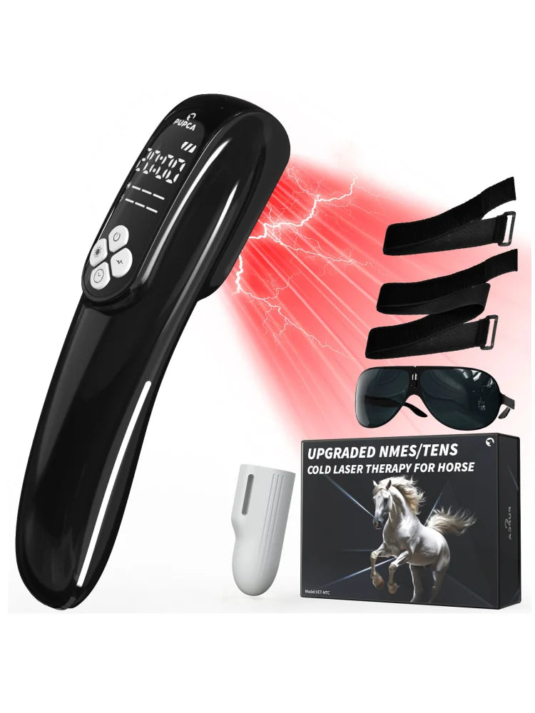 Cold Laser Therapy Device for Horse 4x808NM LLLT&TENS for Arthritis Pain Relief Electrical Stimulation for Tendon Recover