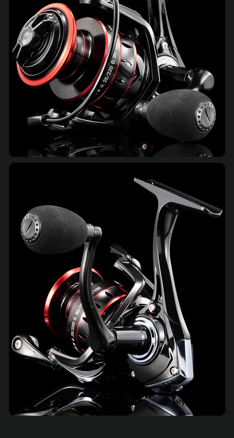 HJ Fishing Reel Spinning Reel Metal Reel Cup 10KG Max Drag Power Spinning Wheel High Speed Adapt to Any Water Body