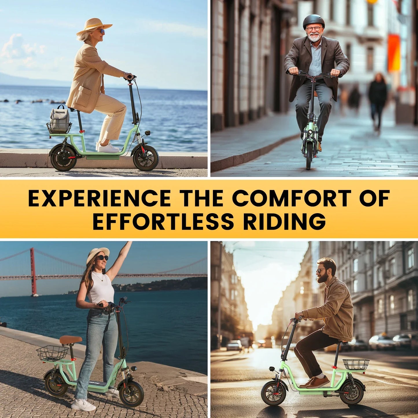 ISCOOTER I12 Adult Electric Scooter 500W Motor E- Scooter 36V 7.5AH Battery Electric Scooter 12 Inch Road Tires Electric Scooter