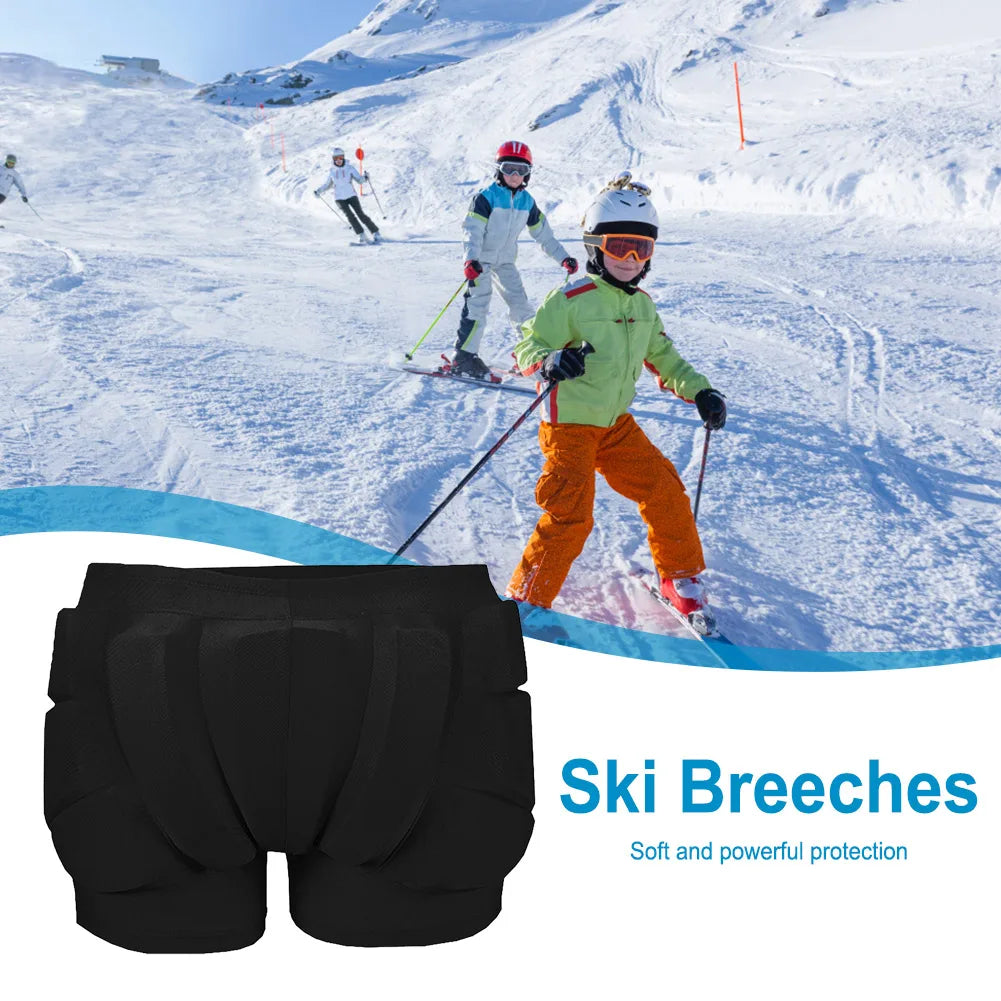Outdoor Sports Padded Shorts Shock Absorb Kids Tailbone Ski Gear Hip Butt Breathable Sports Pants Cycling Winter Skate Protector