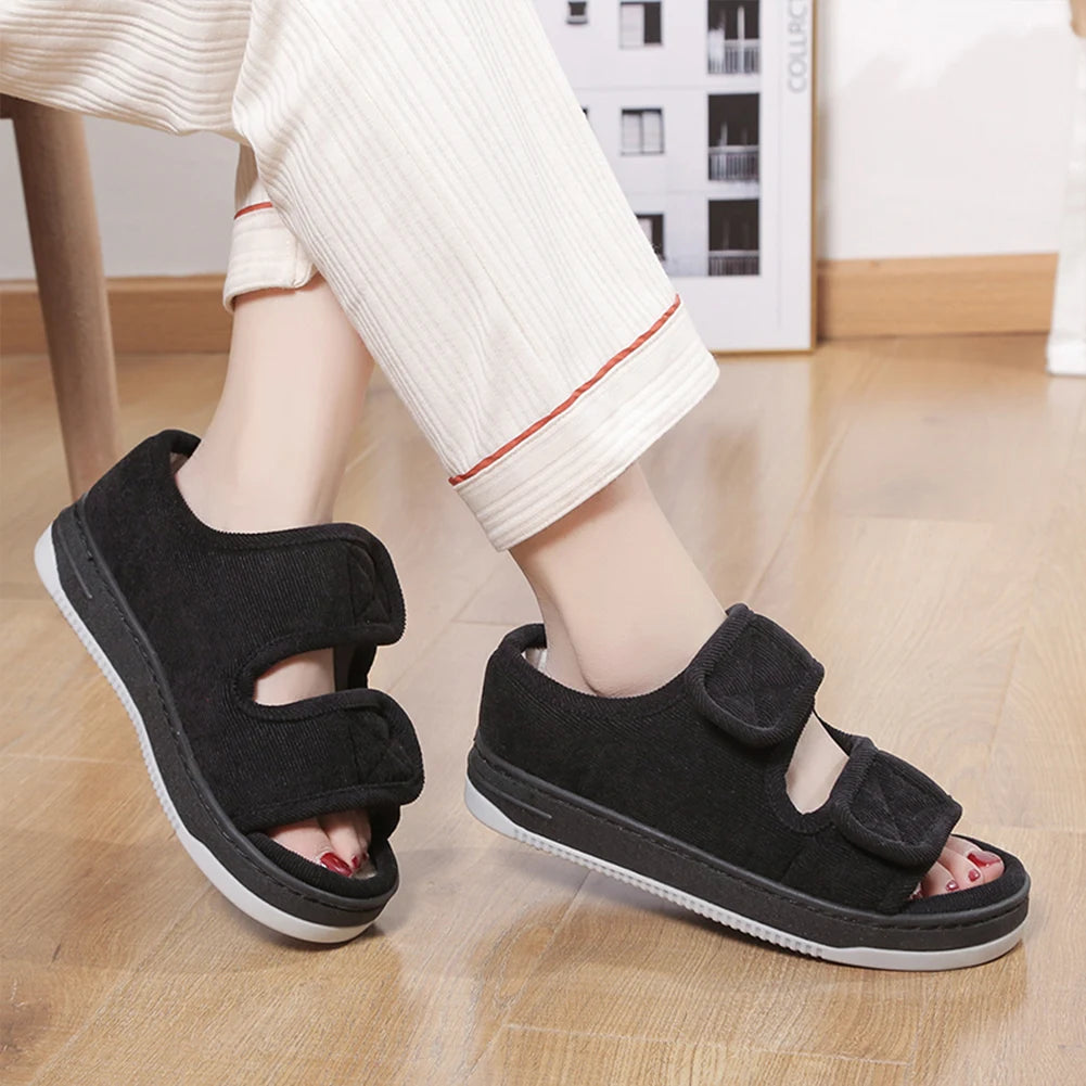 Diabetic Sandals Open Toe Diabetic Shoes Adjustable Walking Sandals Breathable Orthopedic Footwear for Women and Men