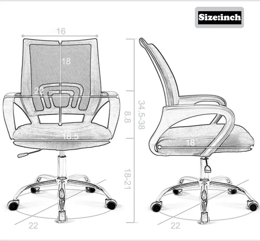 Customizable-Office Chair Ergonomic Cheap Desk Chair Mesh Computer Chair Lumbar Support Modern Executive Adjustable