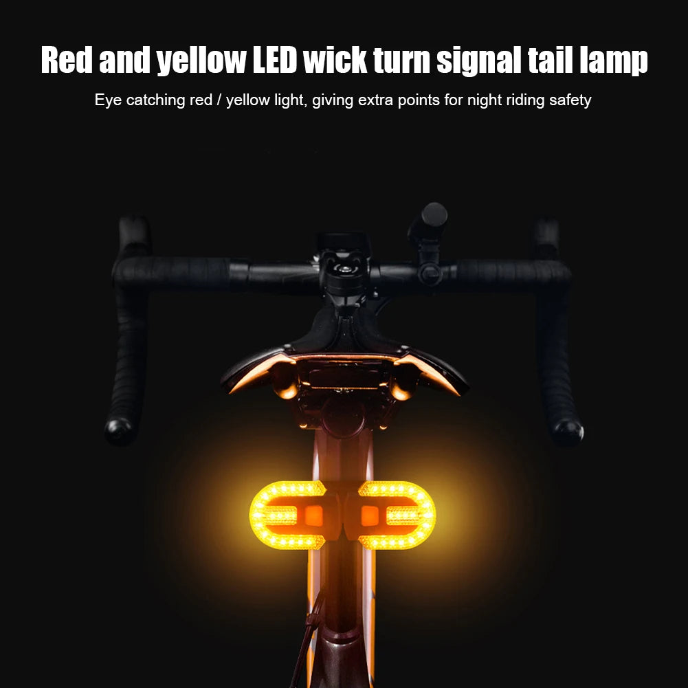 Bicycle Turn Signal Light Wireless Remote Control Bicycle Rear Light USB Rechargeable Cycling Back Light Bike Accessories