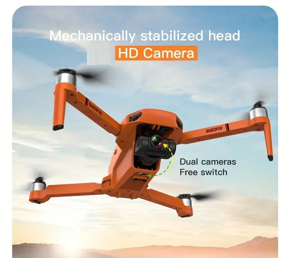 KF102 4K HD GPS Drone with Dual Camera 2-Axis Gimbal Optical Flow WiFi FPV Foldable Quadcopter Toy Perfect Gift for Kids Adults