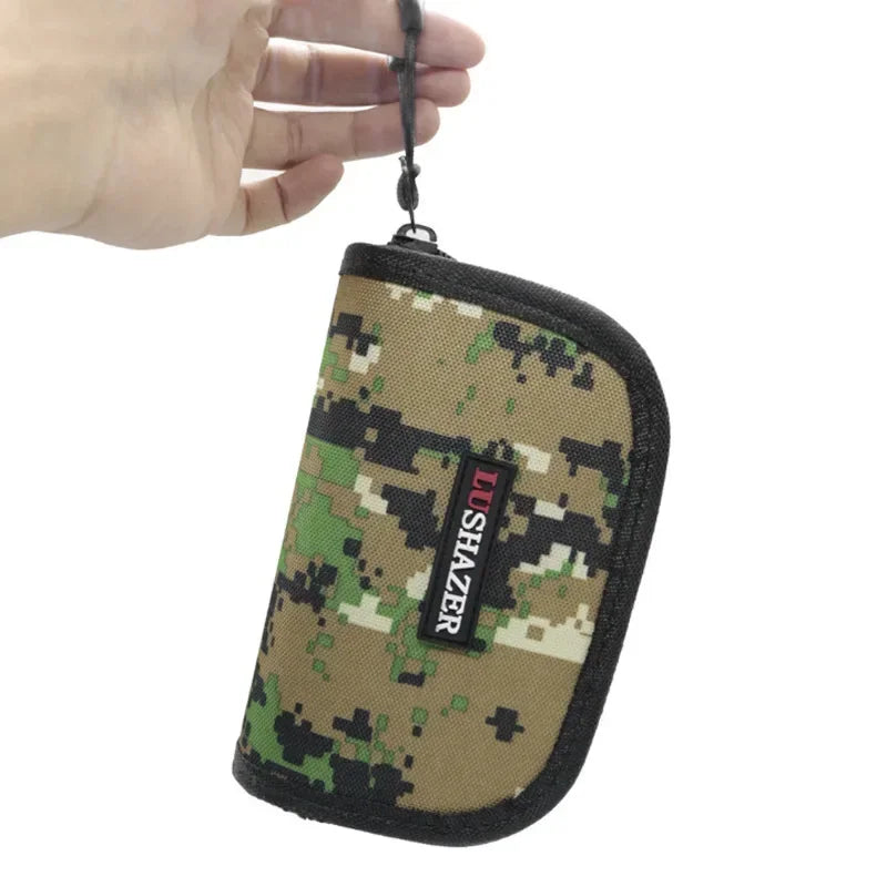 Outdoor Portable Fishing Bag Large Capacity Canvas Zipper Sequins Spoon Lure Bait Tackle Box Fishhooks Hand Spinner Storage Case