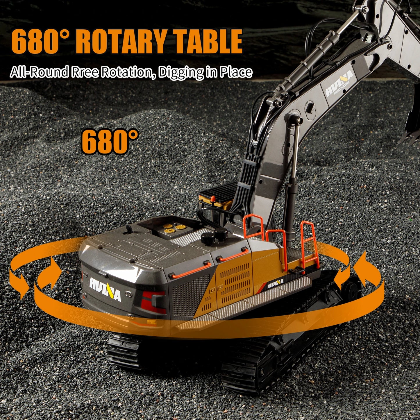 1/14 Scale 22CH Huina 1592 Radio Control Excavator Truck Model For 8+ Years Old