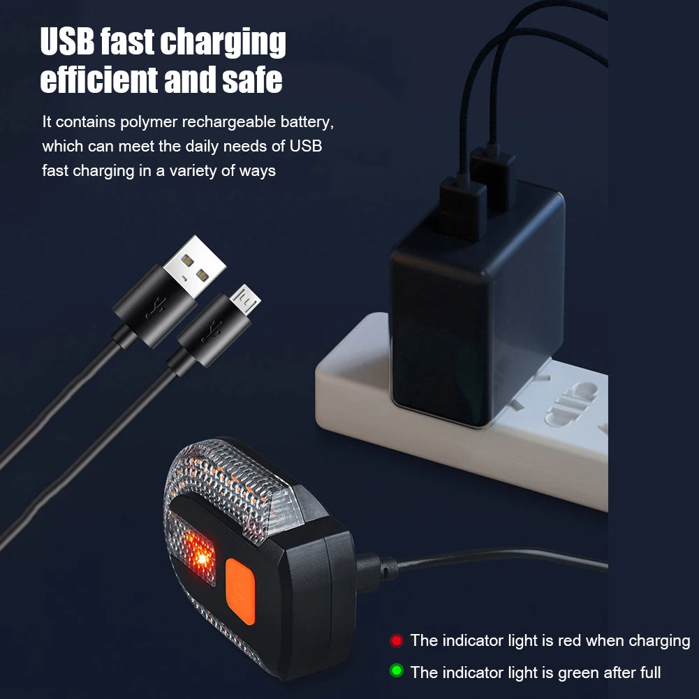 Bicycle Turn Signal Light Wireless Remote Control Bicycle Rear Light USB Rechargeable Cycling Back Light Bike Accessories