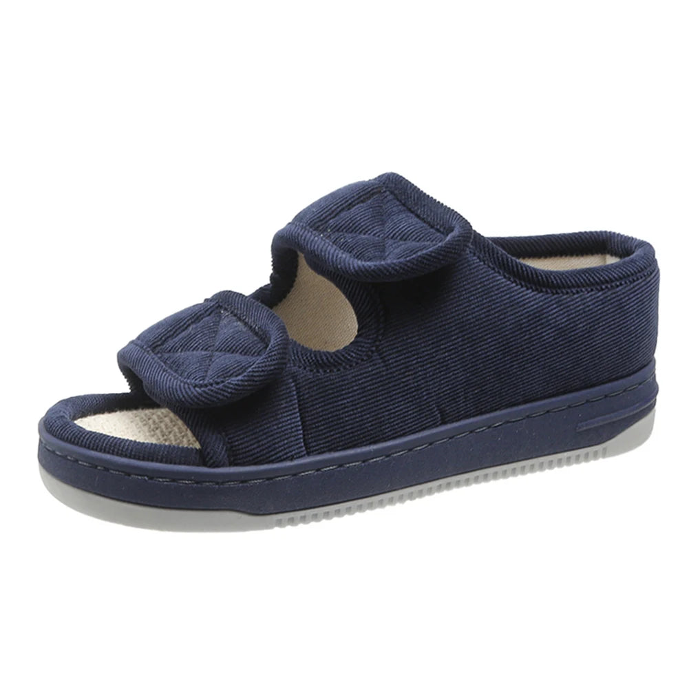 Diabetic Shoes Open Toe Diabetic Slippers Adjustable Elderly Sandals Breathable Orthopedic Footwear for Women and Men