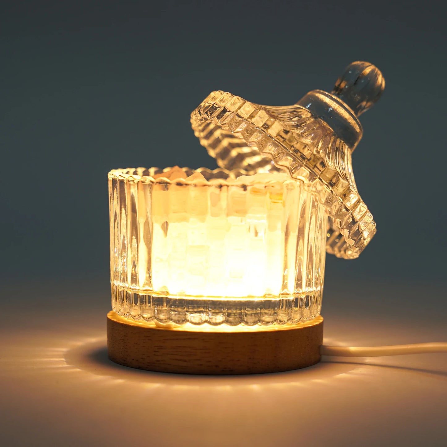 Ore Glass Diffusers Essential Oil Diffuser Air Diffuser Machine with USB Night Light Air Nebulizing Room Humidifier Home