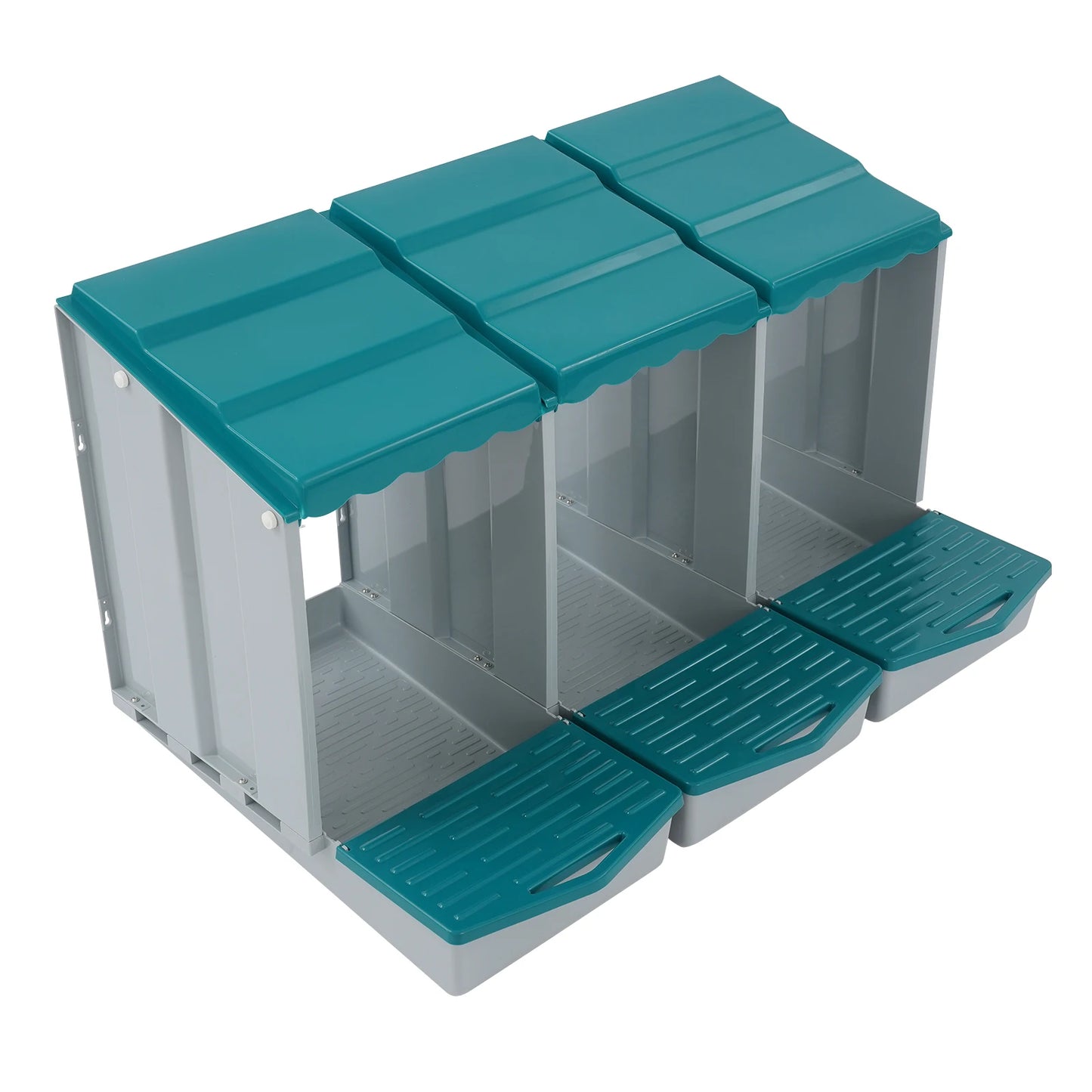 3-Compartment Chicken Nesting Box Chicken Laying Box with Egg Collection