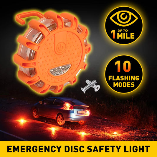 1Pcs 10 Mode Magnetic LED Strobe Warning Light Car Emergency Road Rescue Safety Flashing Lights Roadside Auto Signal Beacon Lamp