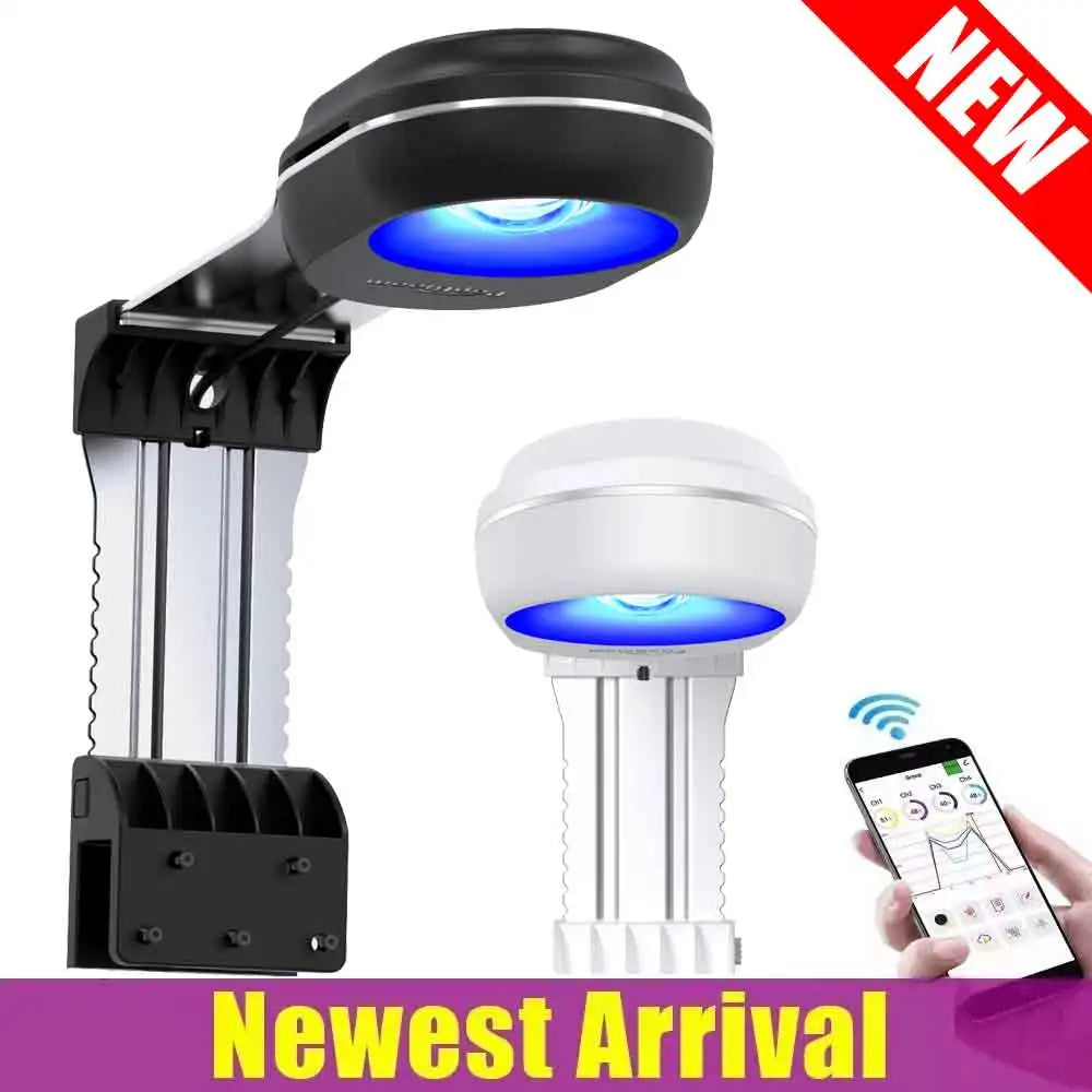 PopBloom RL60 WiFi Aquarium Reef Light 60W, Full Spectrum Marine Aquarium LED Light For Coral SPS/LPS Nano Tank, Include Mount