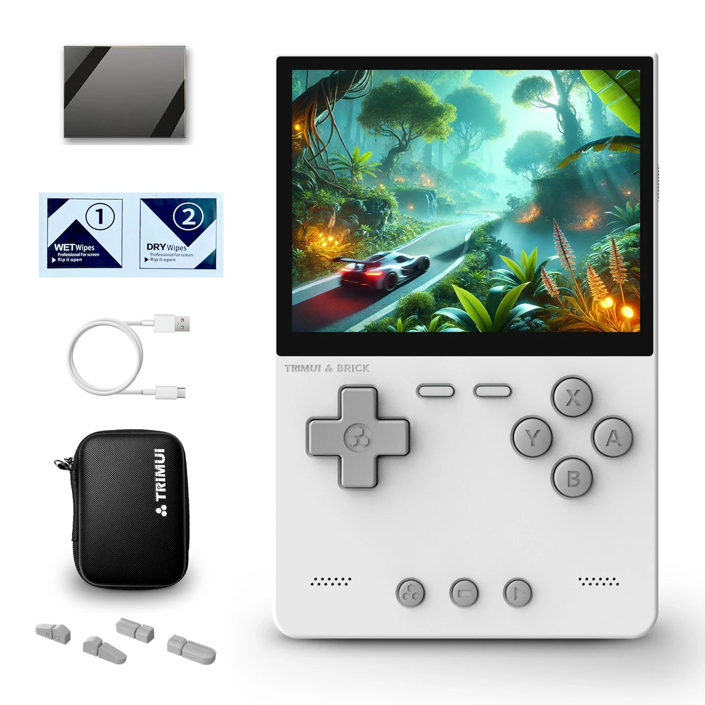 Trimui Brick Retro Handheld Gaming Console - 3.2-Inch HD IPS Screen, Allwinner A133P Chip, Supports Up to 1TB Expansion