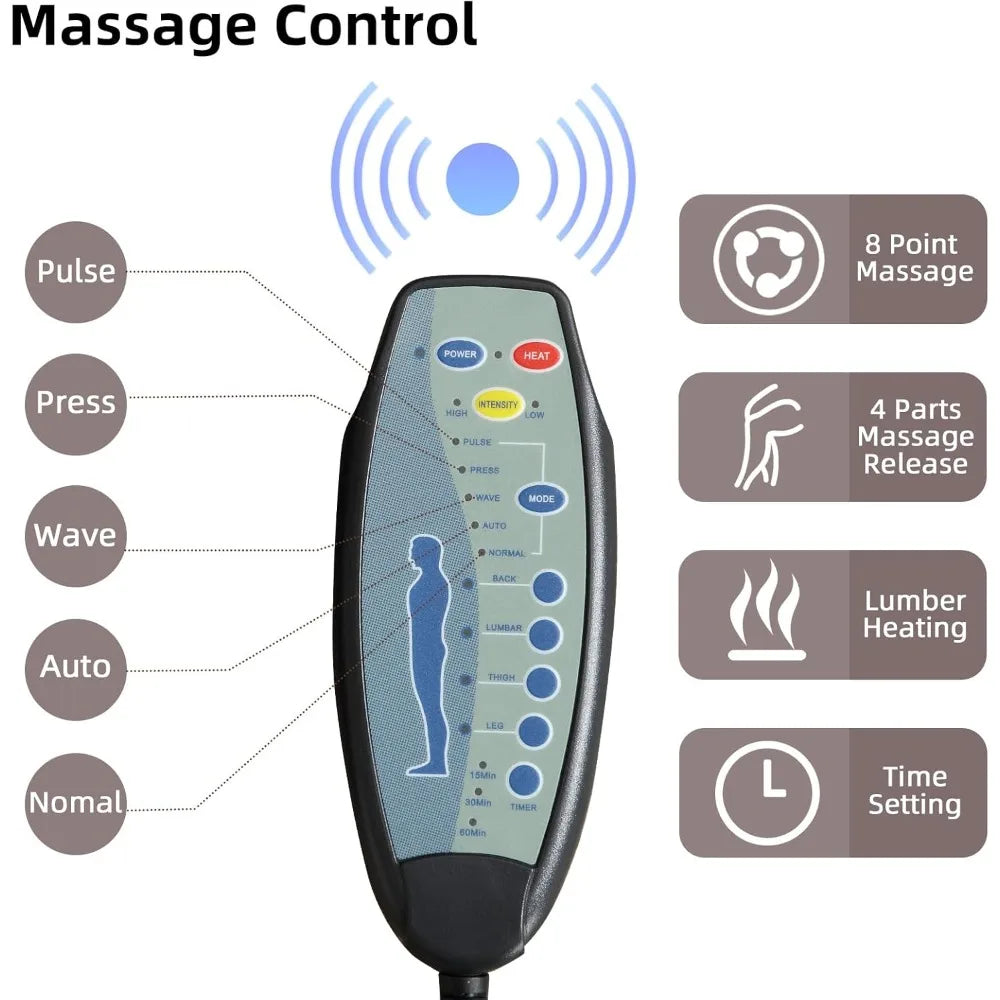 Genuine Leather Power Lift Recliner Chair for Elderly, with Massage and Heat, Electric Lift Recliner for Seniors, Side Po