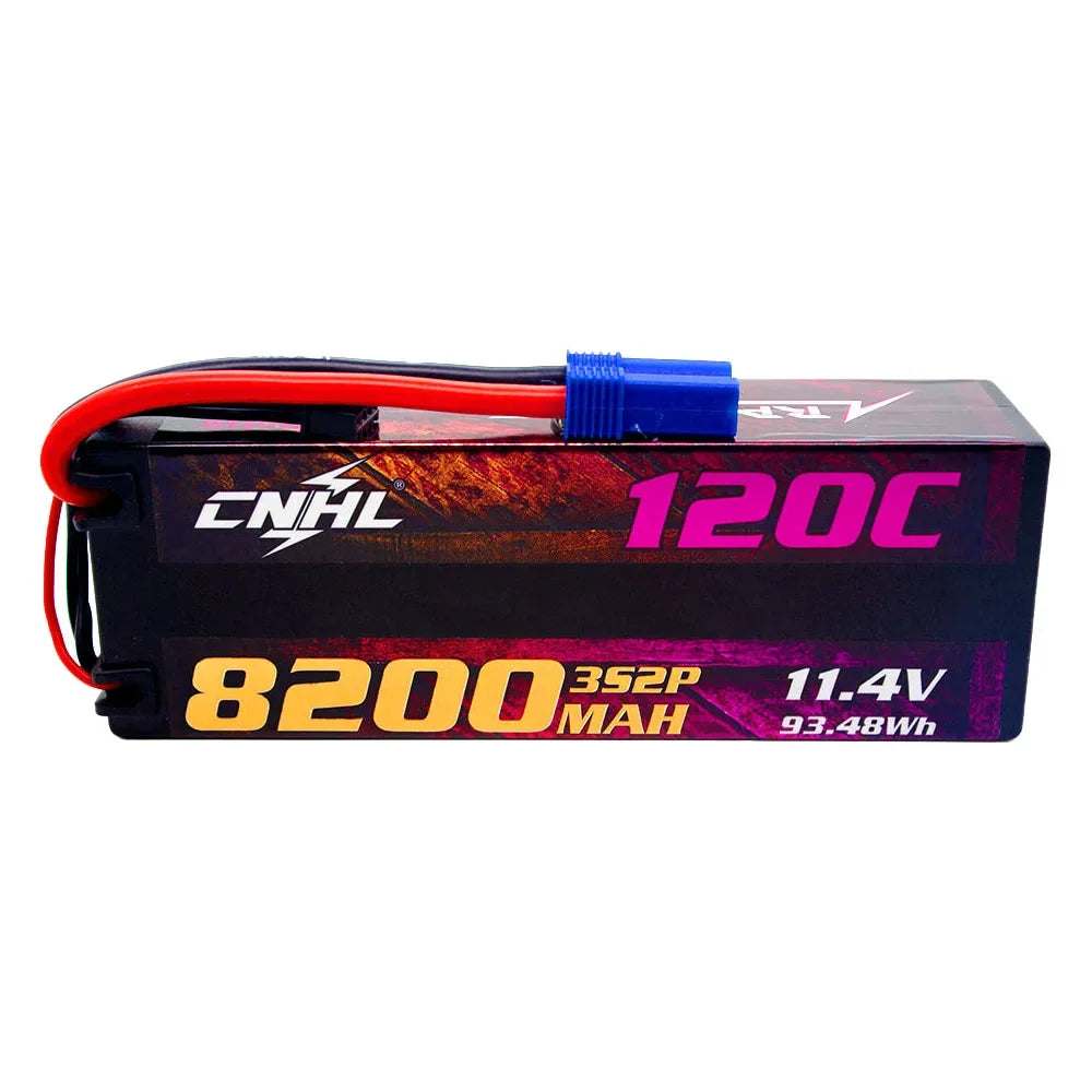 CNHL 2S 3S 4S Lipo Battery 7.6V 11.4V 15.2V 8200mAh 120C HV HardCase With EC5 Plug For RC Car Boat Airplane Truck Vehicle Truggy
