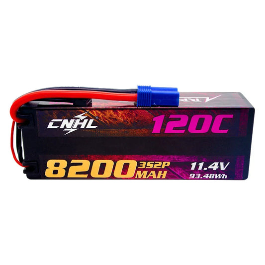 CNHL 2S 3S 4S Lipo Battery 7.6V 11.4V 15.2V 8200mAh 120C HV HardCase With EC5 Plug For RC Car Boat Airplane Truck Vehicle Truggy