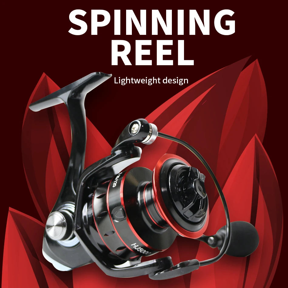 HJ Fishing Reel Spinning Reel Metal Reel Cup 10KG Max Drag Power Spinning Wheel High Speed Adapt to Any Water Body