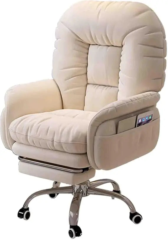 "ergonomic reclining sofa chair with padded seat and armrests for home office desk comfort"