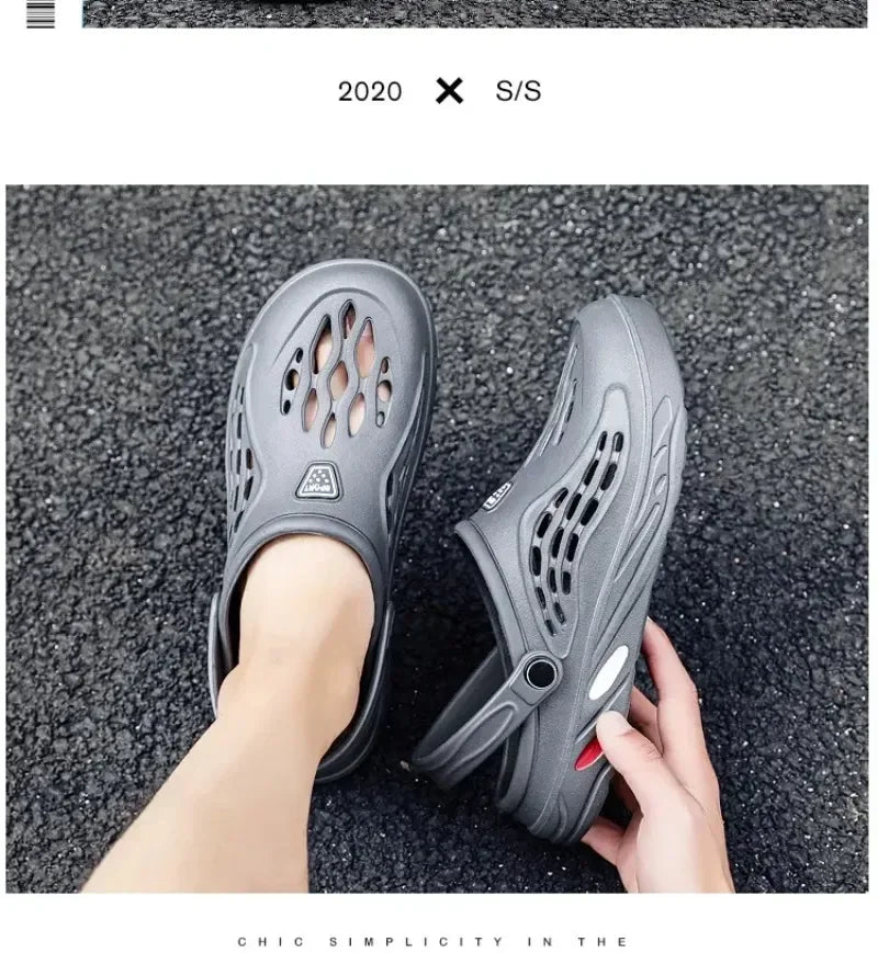 Plus Size 47 48 49 Men Summer Clogs Sandals EVA Slippers Men and Women Garden Shoes Beach Sandals Couple's Outdoor House Slides