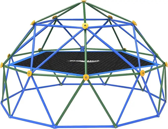 Gardenature 10FT Climbing Dome with Hammock, Outdoor Jungle Gym for Kids, Geometric Dome Climber Supporting 880 Lbs Anti-Rust Me