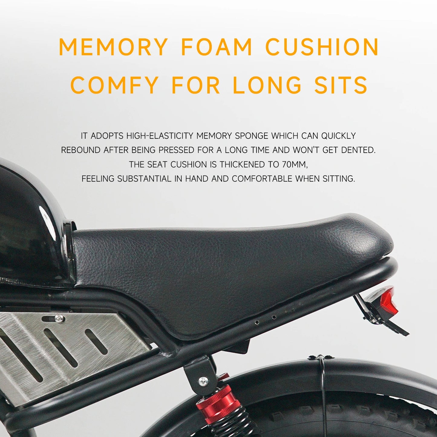 20" Electric Motorcycles Mountain fat tire E Bike for Adults, 1000W Peak Motor Ebike 29Mph 35Miles 48V 15.6AH Electric Bicycle