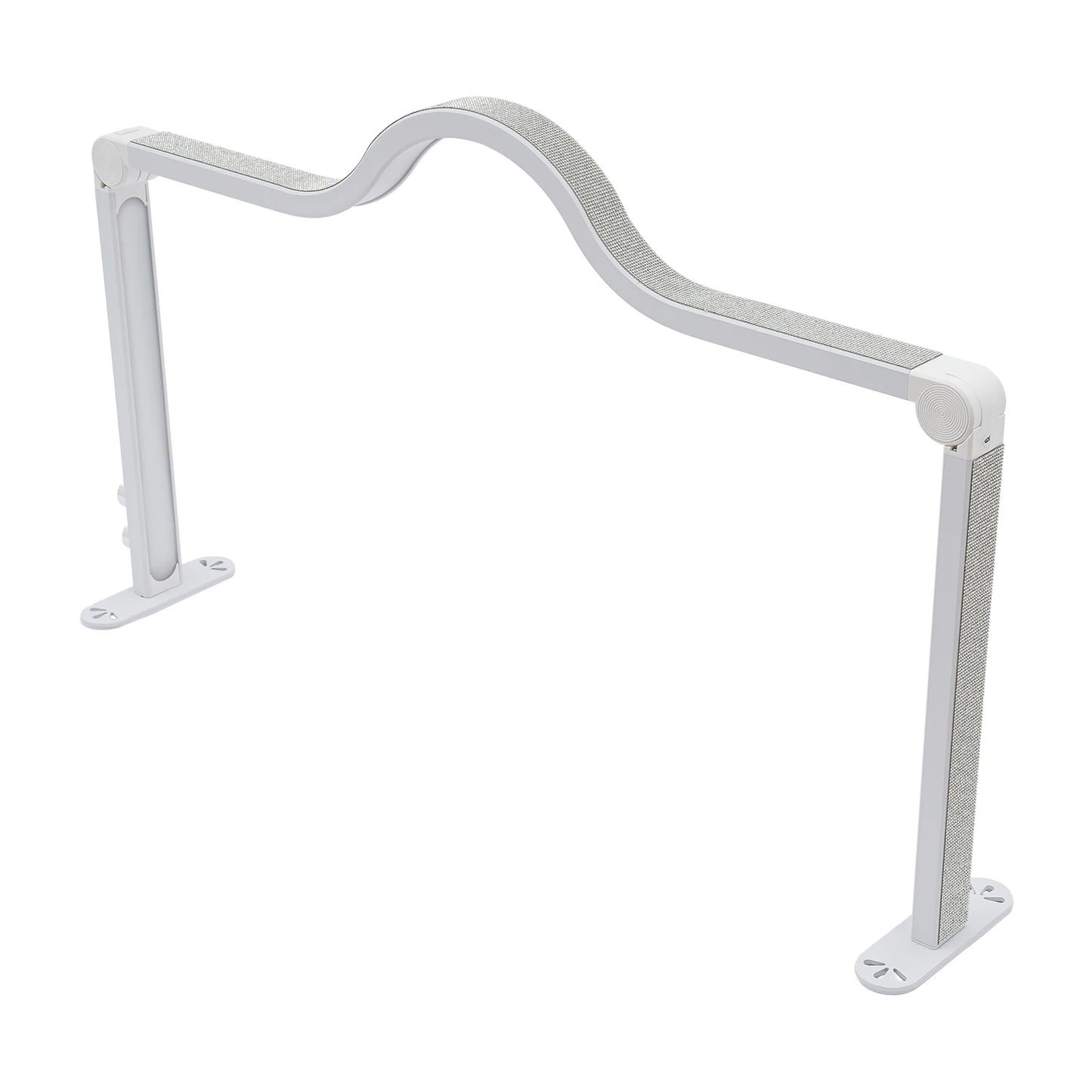 Rectangular Shape Desk Lamp with Simulated Diamonds for Manicures and Lashes, Foldable Nail Tech Light(White Color)