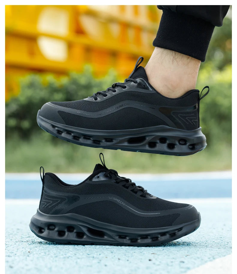 Men's Safety Shoes Anti-Impact Anti-Piercing Lightweight Work Boots Lightweight Breathable Sporty Design for Outdoor Work Shoes