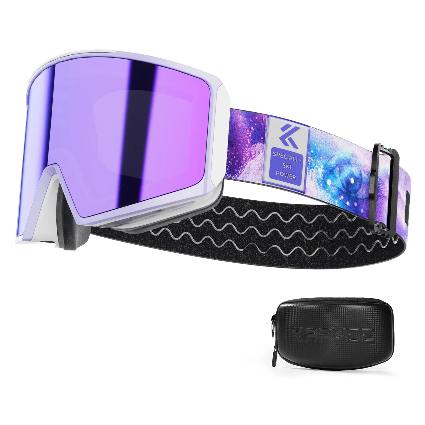 KAPVOE OTG Ski Goggles UV400 Magnetic Attraction Anti-Fog Skiing Goggles Men Snowboard Glasses Women Outdoor Snow Sunglasses