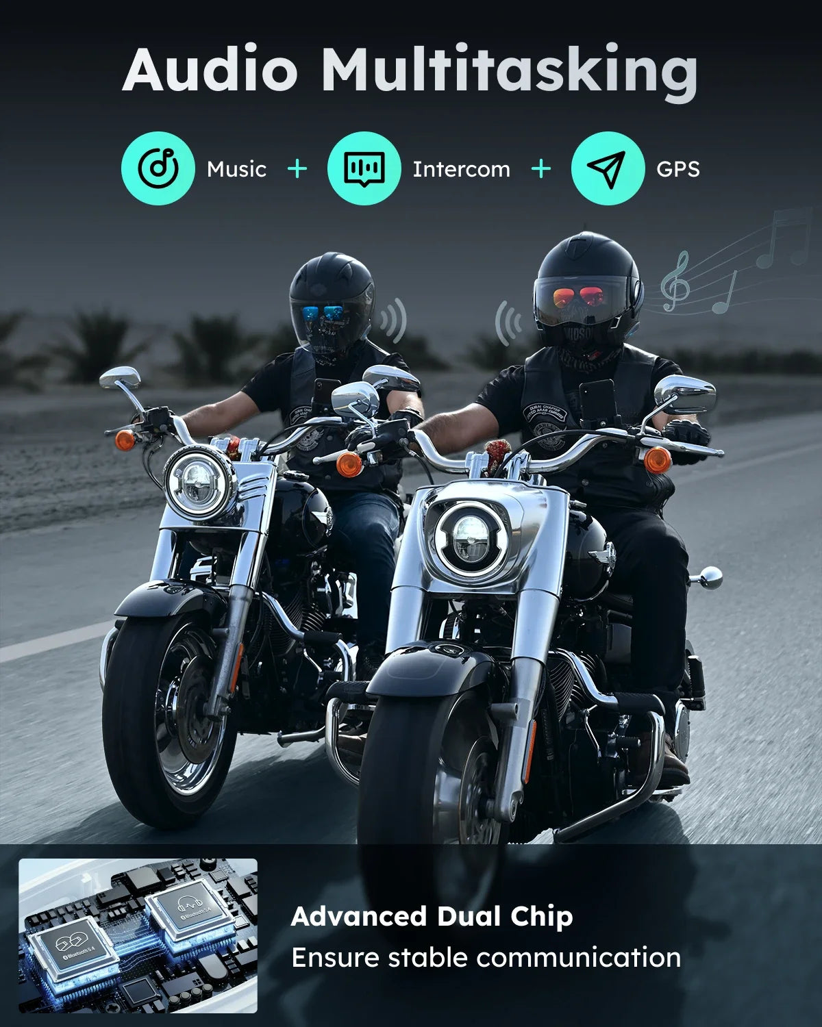 ASMAX Blue S1 Motorcycle Intercom Helmet Mesh Group Communication, Voice Control Bluetooth Headset for Snowmobile, Ski & ATV