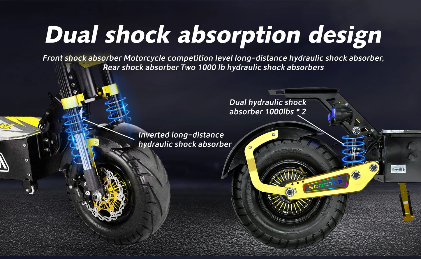 US Warehouse GT-M8 patinete eléctrico 72V50AH Dual Motors 13inch City Wheel Adult Electric Scooter Seat & Trunk Trotinette