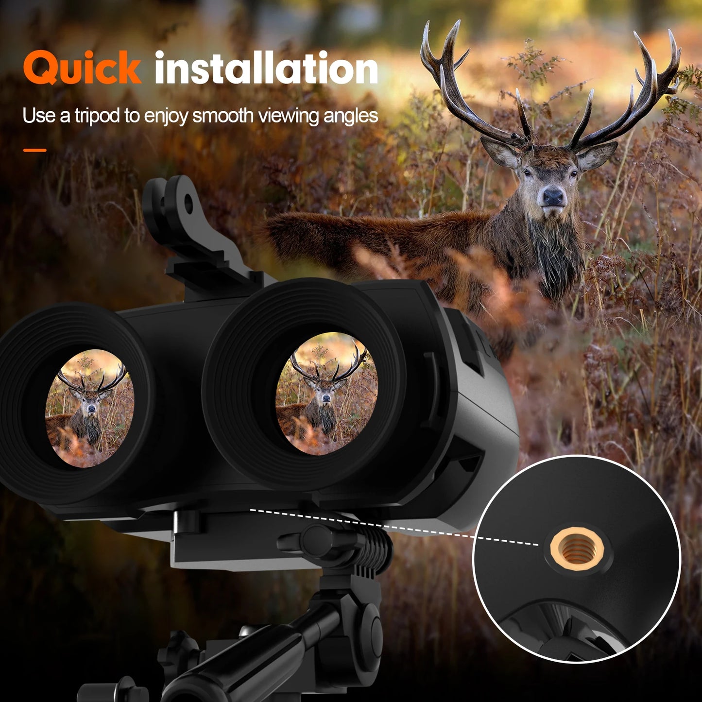 GTMEDIA N4 Binoculars Night Vision Goggles，1080P FHD 5X Optical Zoom for Outdoor Hunting Telescope Infrared Night Vision Device