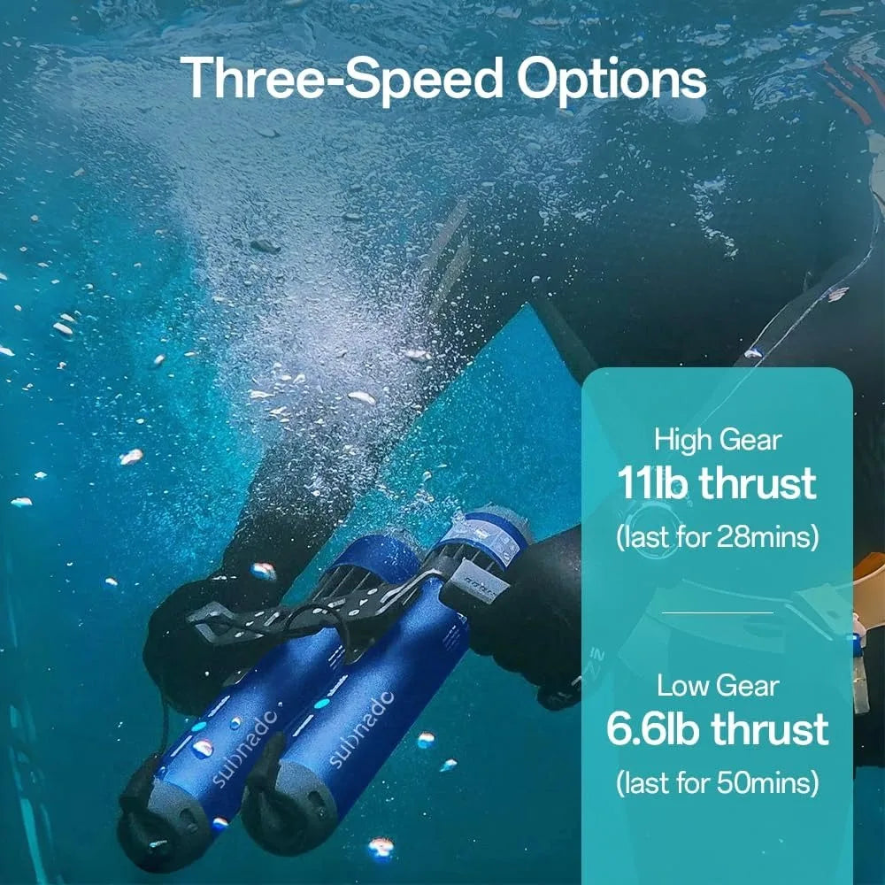 Water Sports Diving Scooter with Removable Handle, Compact and Portable Water Scooter for Adults&Kids