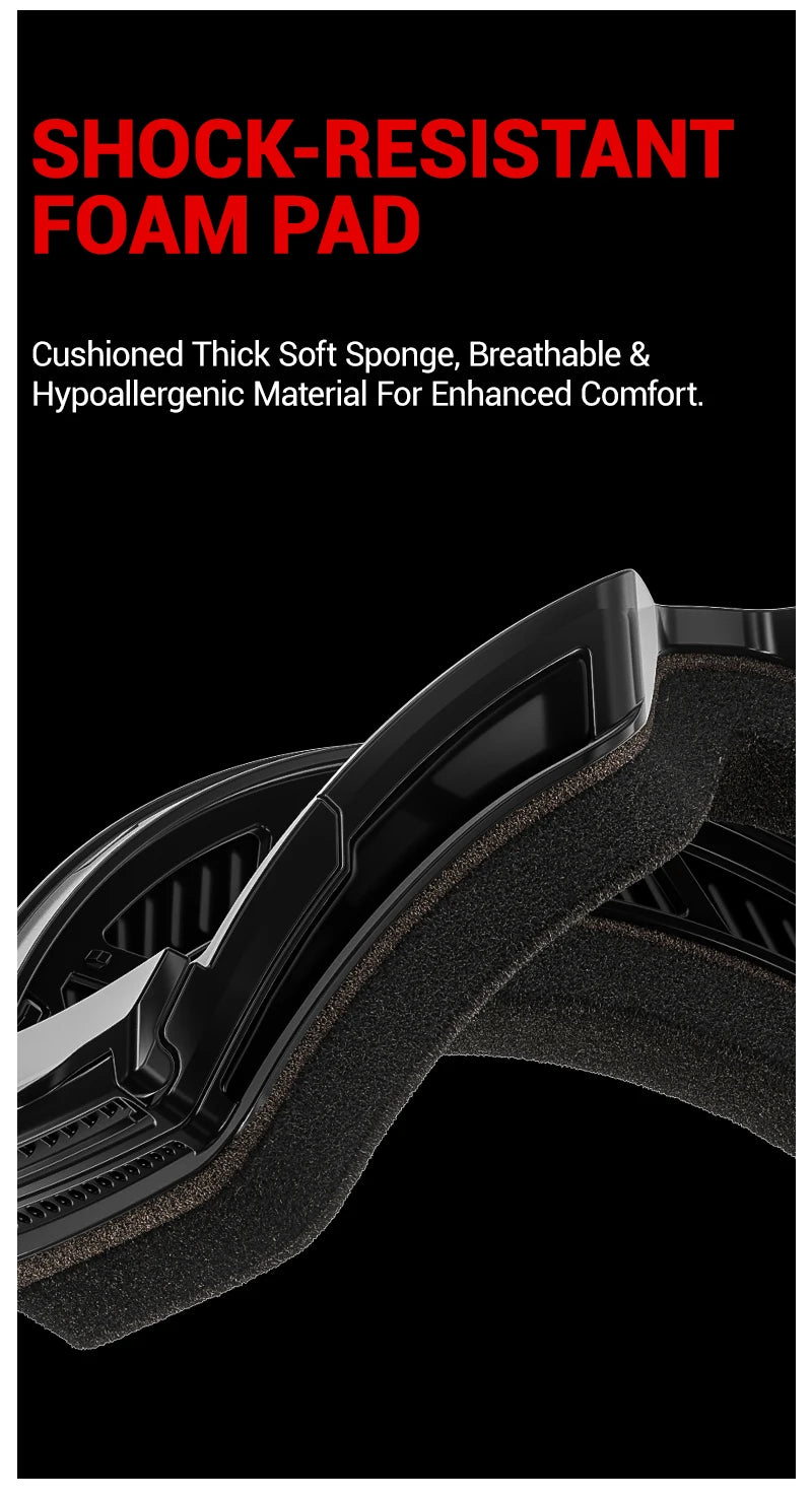 KAPVOE New Outdoor Photochromic Ski Goggles Winter Snow Sports for Unisex Snow Glasses UV400 Anti-fog Magnetic Snowboard Glasses