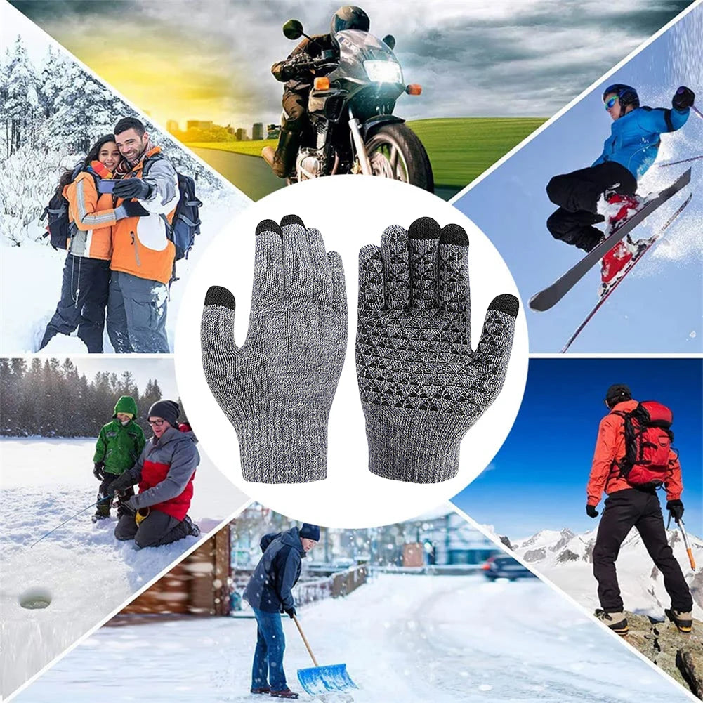 Winter Electric Heated Touch Screen Gloves for Outdoor Activities Skiing Riding Camping and Mountaineering