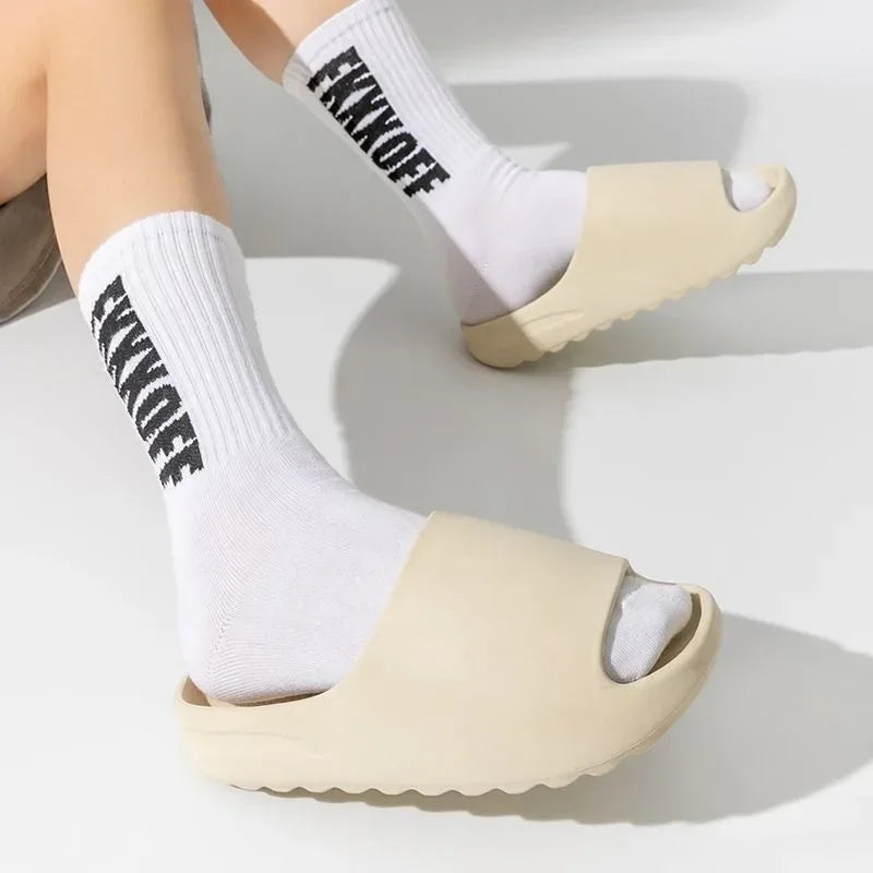 Brand High Quality Super Soft EVA Sole Summer Slippers for Men Bathroom Slippers Home Slides Couple Beach Sandals Male Slipper