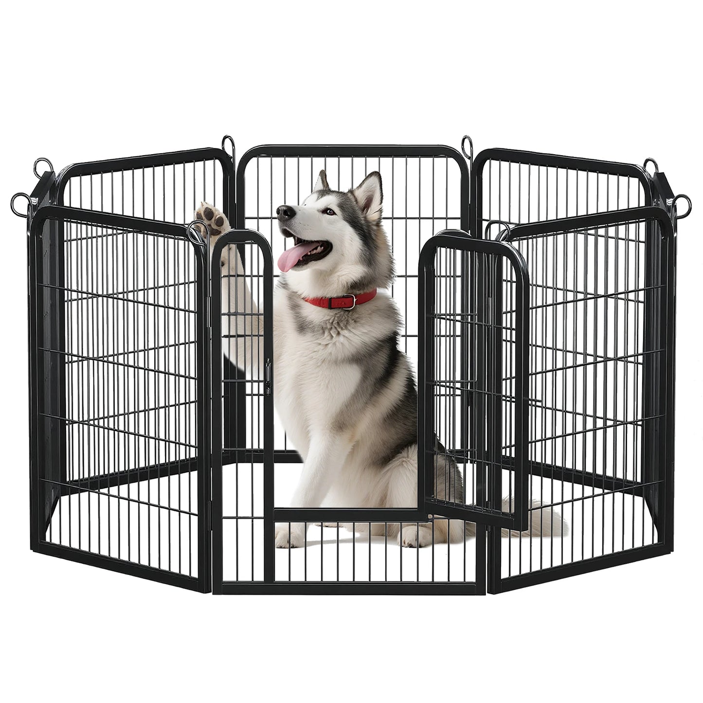 Heavy-Duty Metal Puppy Playpen – 24"/32"/40" Options, 8/16 Panels, Ideal for Indoor Use & Outdoor (RV Camping, Yard, Garden)