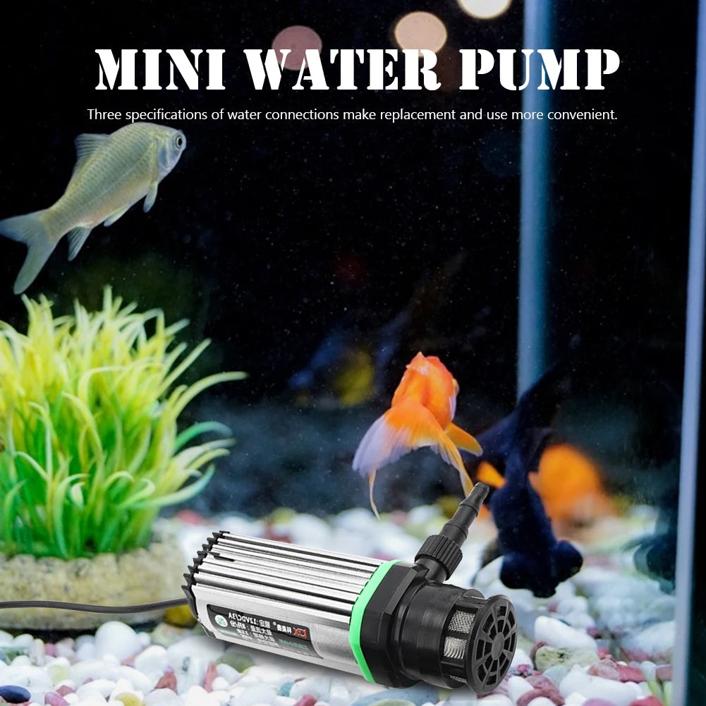 DC 12V Submersible Water Pump Water Flow Speed Adjustable Bottom Suction Water Pump for Car Washing Fish Tank Flower Watering