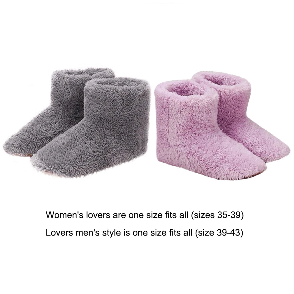 Women Men Electric Heating Shoes USB Heated Shoes Couples Home Shoes for Cold Weather