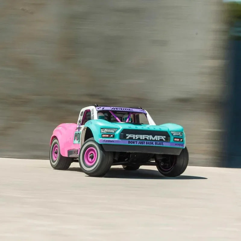 RC Truck Mojave GROM 4X4 223S BLX BRUSHLESS Small Scale Desert Truck RTR with DSC, Battery & Charger Included, Teal, ARA23