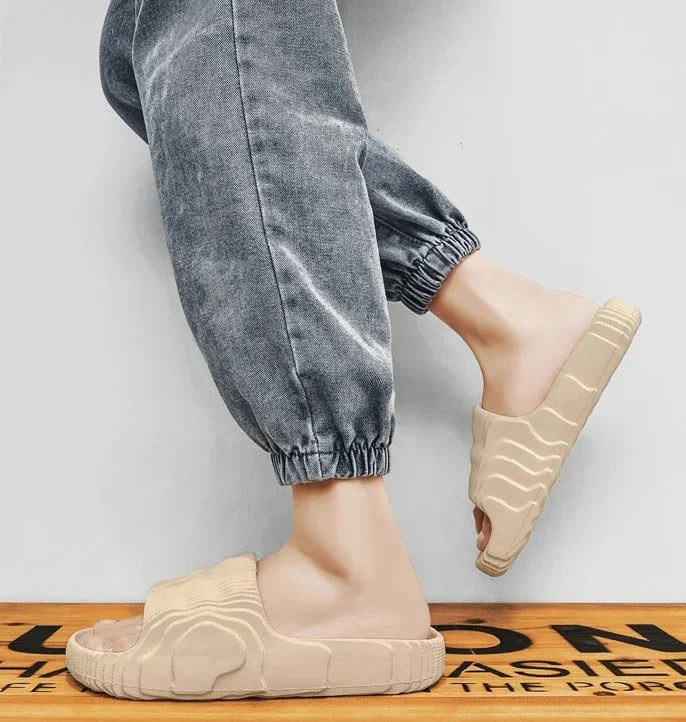 Soft Home Slippers Couple Summer Indoor Skid Proof Bathroom Slippers Sandals Hotel Solid Color Men Women Flip Flops Flat Shoes