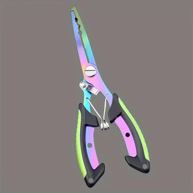 1pc Multi-functional Fishing Pliers, Stainless Steel Line Cutter, Portable Split Ring Opener, Fishing Tool