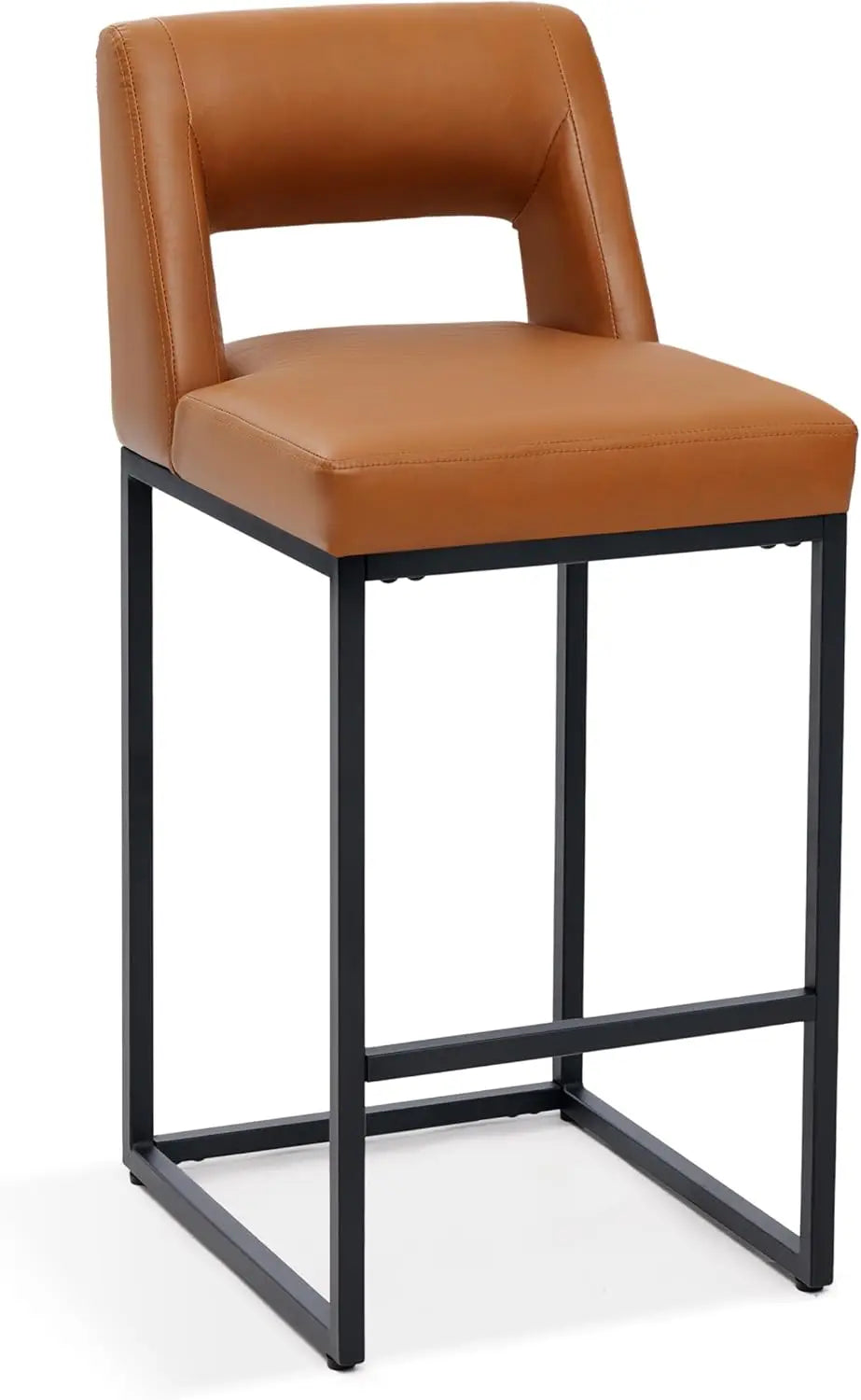Counter Height Bar Stools for Kitchen Counter Modern Bar Chairs with Backs  for Kitchen Island with Upholstered Faux Leather