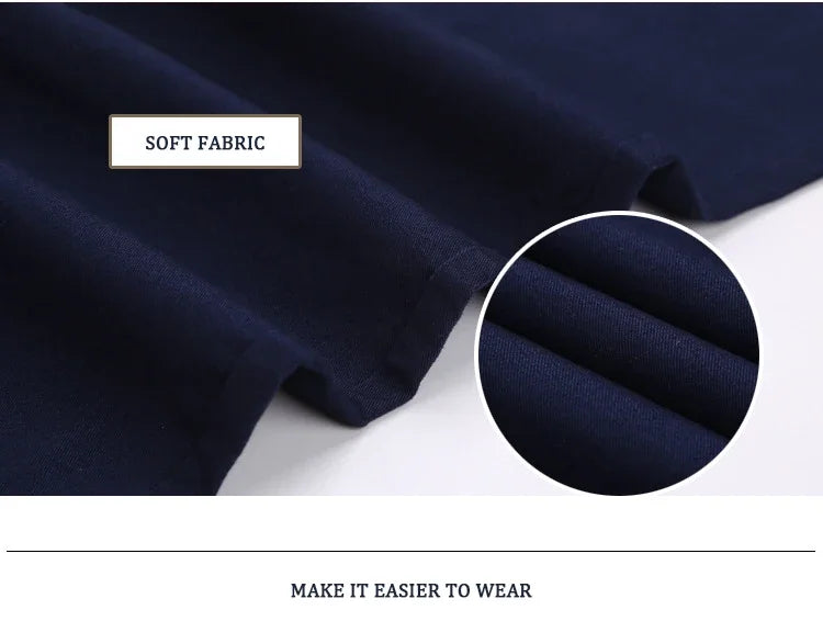 Classic Style Men Spring Summer Thin Casual Pants Fashion Business Cotton Solid Color Office Trousers High Quality Men Trousers