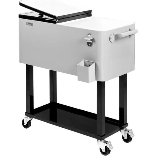 campping Portable Patio Party Bar Beverage Refrigerator Cart with Shelves new