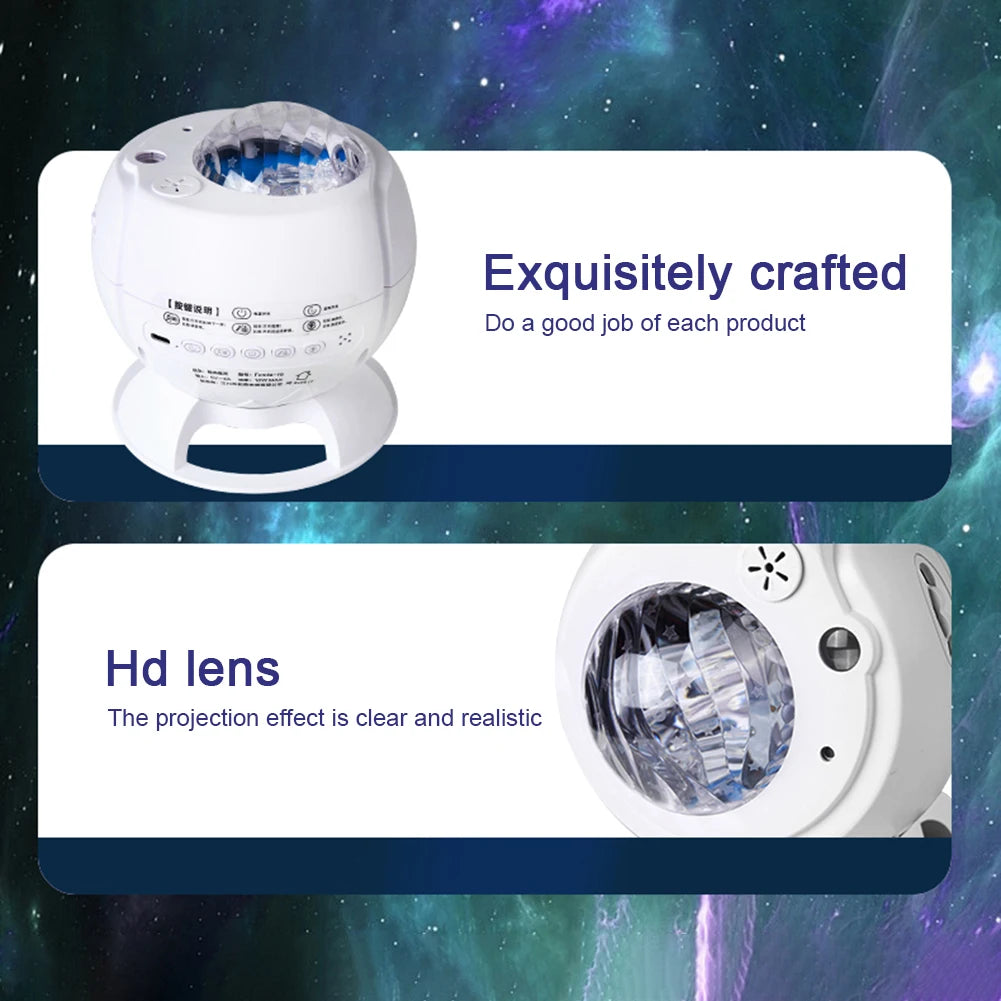 LED Northern Lights Aurora Projector Galaxy Star Night Light Projector Galaxy Starry Projection Lamp Aurora Lighting for Bedroom
