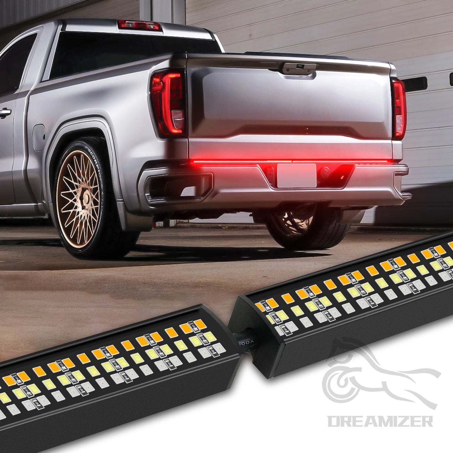 60" Tailgate LED Strip Bar Brake Turn Signal Tail Light LED Tailgate Light Bar Brake Backup Running Strip Led Lights