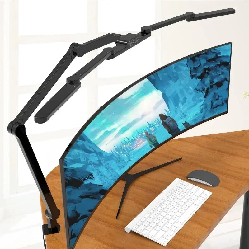 LED Architect Desk Lamp with Clamp, 41.5" Tall 24W Bright Computer Light for Home Office Study Gaming