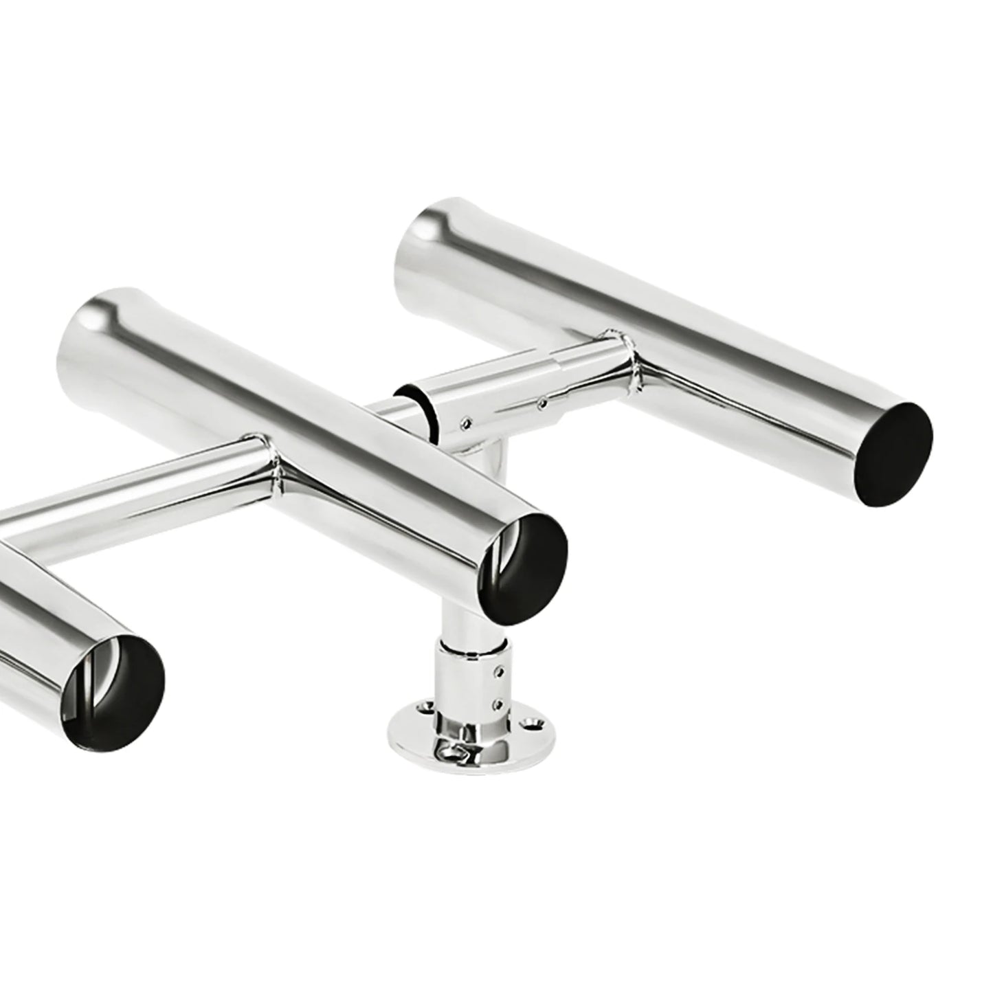 5-Tube Fishing Rod Holder Deck Mount Adjustable Fishing Rod Holder Bracket Stainless Steel Boat Fishing Rod Pod