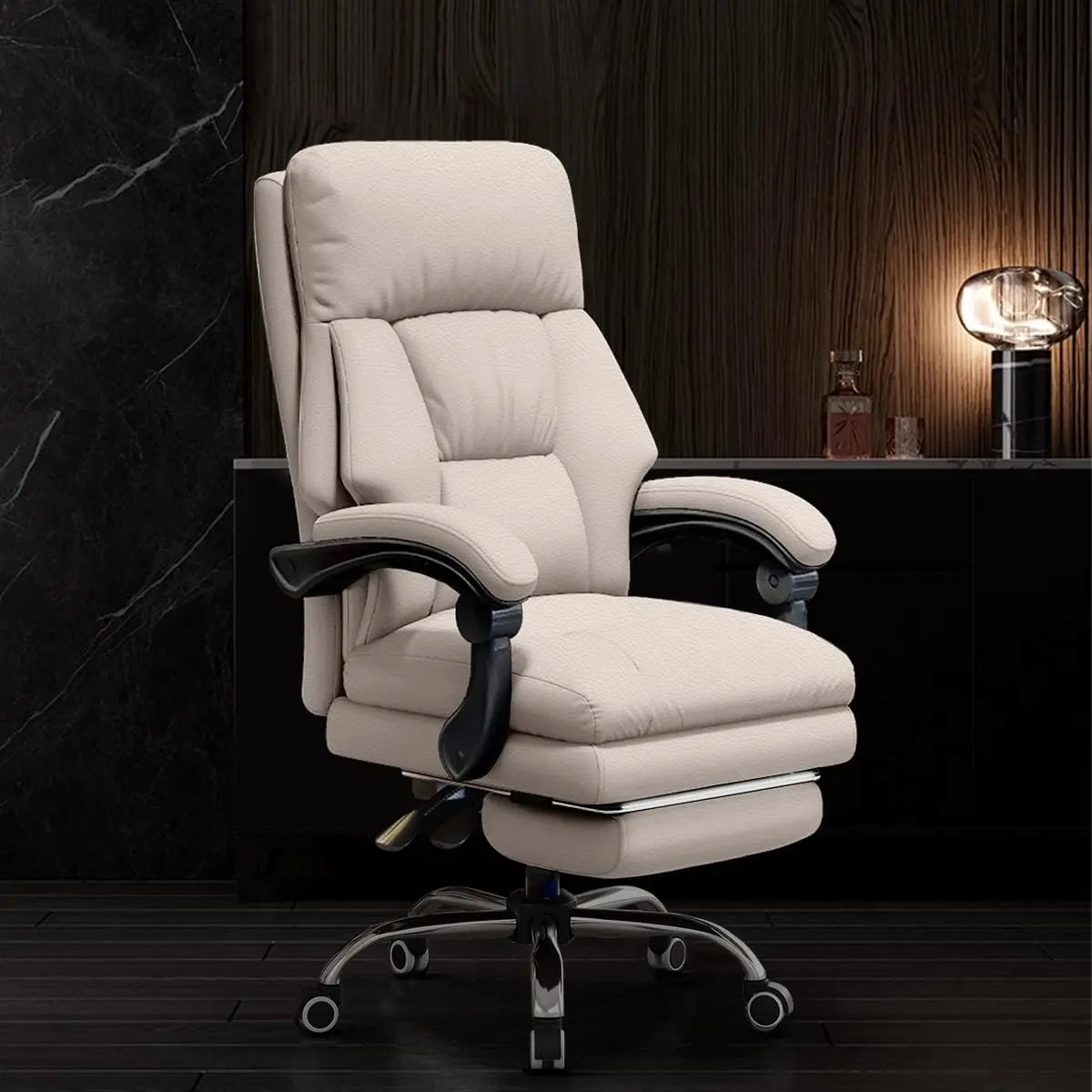 High Back Office Chair Executive Desk Chair with Foot Rest Comfortable Computer Gaming Chairs Swivel Work Chair