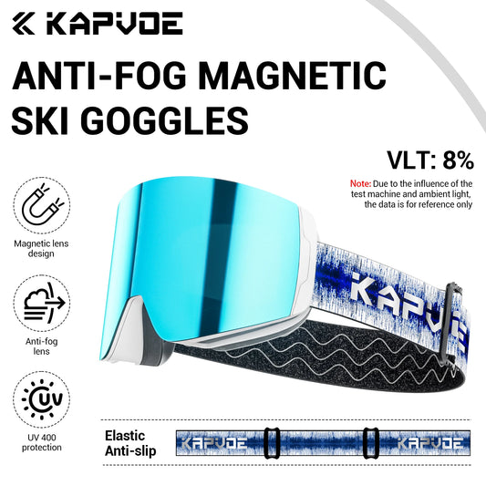KAPVOE Ski Goggles Double Layers Anti-fog Big Ski Glasses Skiing Mask Snowboard Eyewear Outdoor Men Women UV400 Snow Goggles New